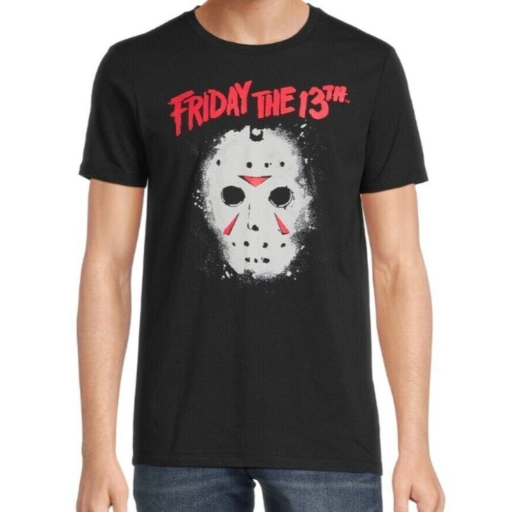 Friday The 13th Jason Voorhees Black Graphic TShirt Size 2XL (50/52) New